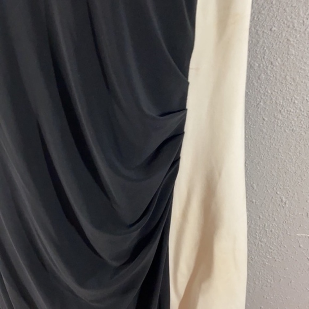 Ralph Lauren black off white/ivory color block jersey dress - Picture 11 of 11